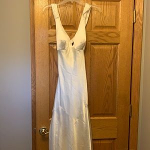 Cream dress silk dress